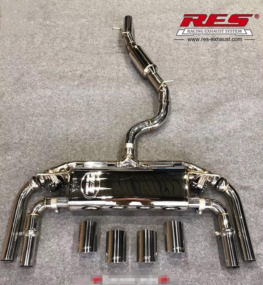 RES RACING奧迪S3 TTS 2.0T改裝RES智能電子可變閥門中尾段排氣管