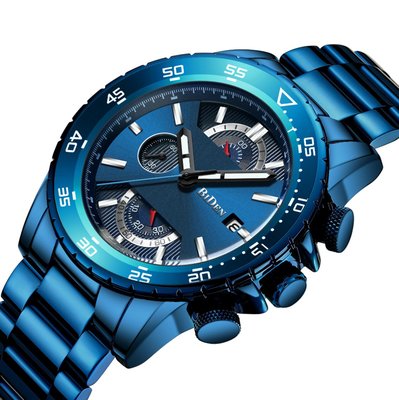 【潮裡潮氣】拜登BIDEN新款男士運動石英表休閒商務計時腕錶鋼帶手錶0150