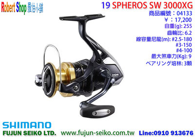 【羅伯小舖】Shimano SPHEROS SW 紡車捲線器系列