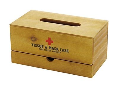 13092c 日本製 好品質 限量品 實木木頭復古風歐式儲物盒 民宿房間面紙盒衛生紙盒紙巾收納盒送禮禮品