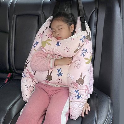 兒童靠枕車上汽車睡枕抱枕 兩用汽車頭枕護頸枕 車載用品睡覺神器 cL3T-星紀汽車/戶外用品