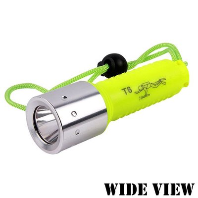 【UP101】【WIDE VIEW】螢光T6潛水手電筒(NZL-WT6-P)