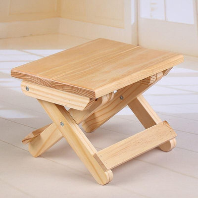 松木實木折疊凳子便攜式家用實木馬扎戶外釣魚椅小板凳小凳子方凳 自行安裝