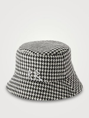 【M折扣現貨】正品RUSLAN BAGINSKIY Bucket hat黑色白色千鳥格紋毛呢 漁夫帽
