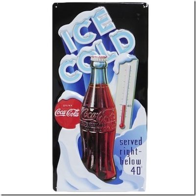 (I LOVE 樂多) 美國進口 COCA COLA 可口可樂 ICE COLD 立體鐵牌 可掛家中/店家/車庫/玄關