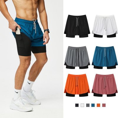 eBay速干內襯美式籃球褲男透氣不過膝健身短褲跑步訓練三分運動褲