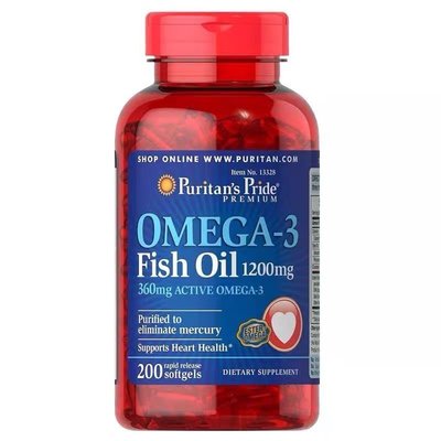 樂派 美國普麗普萊歐米伽3深海魚油進階款1200mg 200粒 成人中老年深海魚油omega3