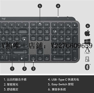 熱銷 腕托羅技Mx Keys鍵盤充電智能背光Mac筆記本臺式電腦跨屏鍵鼠 可開發票