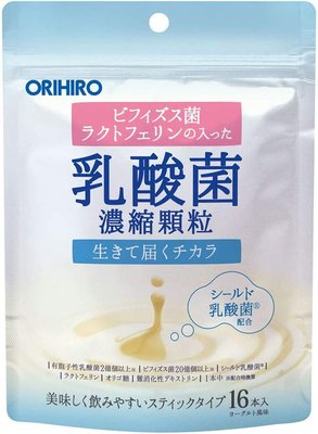 日本 ORIHIRO 乳酸菌 乳酸菌 16入 比菲德氏菌 乳鐵蛋白 濃縮顆粒 營養品 補充【全日空】