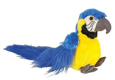 14494c 日本進口 好品質 限量品 可愛 藍色金剛鸚鵡小鳥鳥類 絨毛絨娃娃玩偶抱枕送禮禮物擺件裝飾品禮品