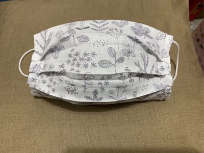 手工製作口罩布套 韓國30支紗純棉布料  素描葉子  自用推薦款   輕薄透氣