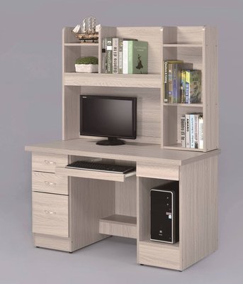 【DH】商品貨號E103商品名稱《進興》四尺雪松色電腦桌(圖一)台灣製.可拆賣.備有書桌可選