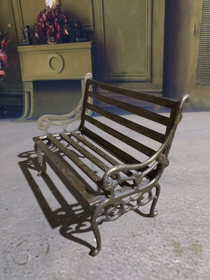 【二手】西洋古董vintage中古銅椅子，黃銅材質，收藏文玩老物件 回流 老貨 古董 【景天闇古貨】-2698