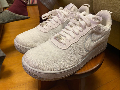 Nike Air Force 1 Crater Flyknit Next Nature 白編織慢跑鞋