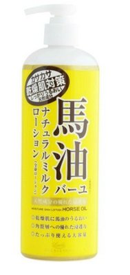 日本製 Loshi 北海道馬油 保水潤澤保濕乳液 馬油乳液 485ml 乾燥肌膚用 102297