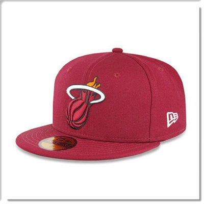 【ANGEL NEW ERA】NEW ERA NBA 邁阿密 熱火 酒紅色 復古LOGO 59FIFTY 限量 棒球帽