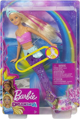Ken &amp; Barbie #GFL82_ 動畫系列芭比娃娃 - 芭比之夢托邦 _ 2019 閃亮發光美人魚 / 可下水