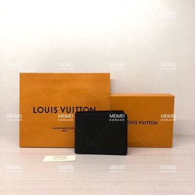30年老店 預購 Louis Vuitton  Multiple Taiga 皮 黑灰 短夾 m30952 lv