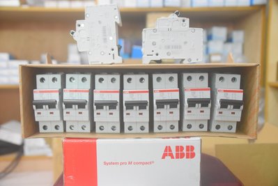 ABB 小型斷路器 S200系列 2P C曲線 6~40A，BA-S202-C、DC斷路器