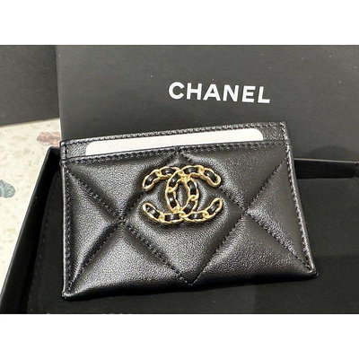 全新品》保證專櫃真品，Chanel香奈兒19卡夾包