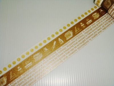 紙膠帶 mark's 復古打字機(GD) 3款分裝100cm