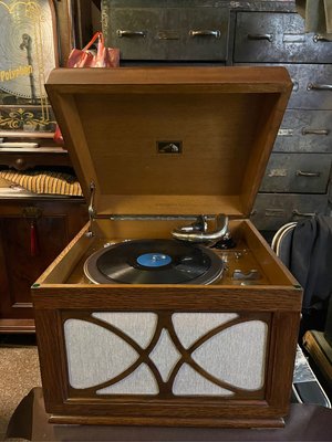 英國 HMV 150 橡木 12 英寸 唱盤  所有尺寸 均可撥放留聲機 購買享維修服務 美物 稀少