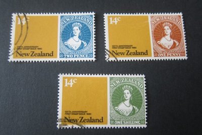 【雲品八】紐西蘭New Zealand 1980 Sc 701-3 set FU 庫號#B540 94200