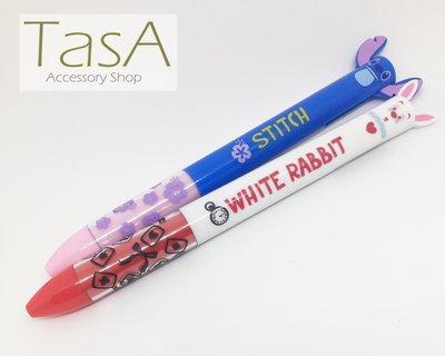 TasA Accessory shop-日本文具精緻可愛Disney愛麗絲夢遊仙境 懷錶兔子兩色原子筆(現貨)
