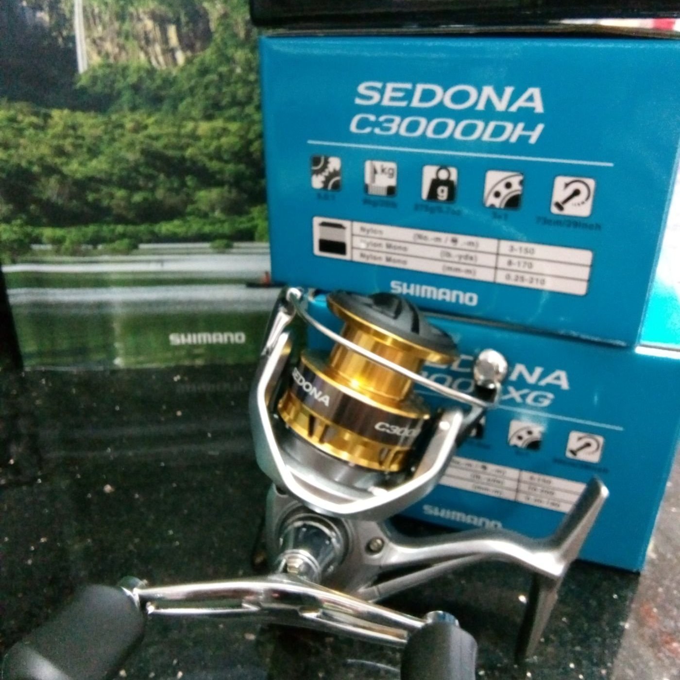 龍哥釣具2 Shimano New Sedona C3000dh 雙把手路亞軟絲磯釣池釣專用 Yahoo奇摩拍賣