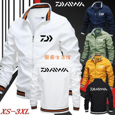時尚 Daiwa 釣魚衣服復古飛行夾克男士拉鍊飛行員夾克飛行夾克春秋休閒外套