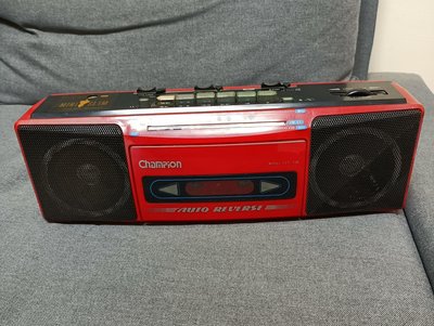 懷舊 日本製 Champion 手提收錄音機 LCT-728  AM/FM stereo cassette