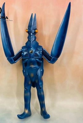 日本正版懷舊老軟膠 20cm高ULTRAMAN 奧特曼怪獸 Alien Baltan巴爾坦星人 玩偶非可動假面模型鋼彈