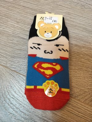 韓國 Superman 超人 嬰幼兒童 半筒 短襪 腳踝襪  帆船襪  保溫瓶 保護套袋  襪子 9~15 公分~安安購