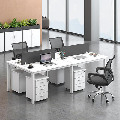 杭州辦公桌辦公家具職員桌簡約員工位電腦桌椅4人位工作位屏風桌