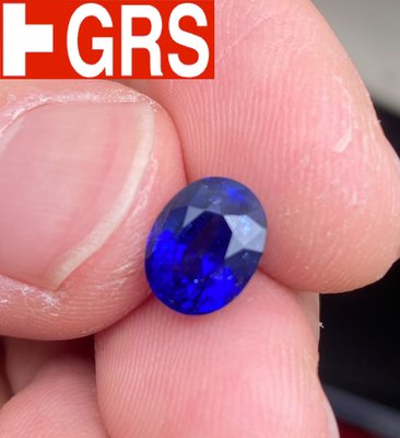 【台北周先生】天然錫蘭皇家藍藍寶石 4.32克拉 超濃郁 Vivid blue 錫蘭產 高等條件 送GRS證書