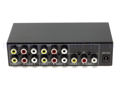 蓮花口 音視頻分配切換器 一進四出 AV分配器共享器 VSP4 AV分配器 音視頻分配器 優質切換器1進4出