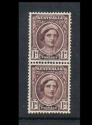 出國休假中【雲品五】澳洲Australia 1944 Coil stamp SG 203a MNH 庫號