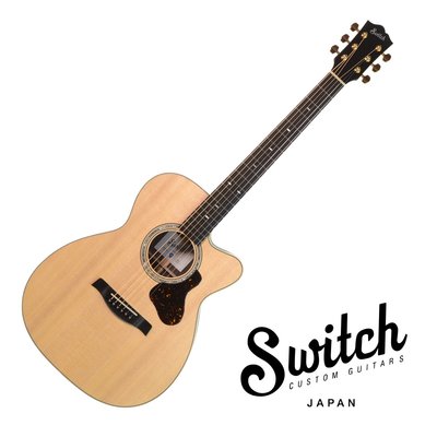 Switch OM-70C 西堤卡雲杉面板 印度玫瑰木背側 全單 民謠吉他 - 【他，在旅行】