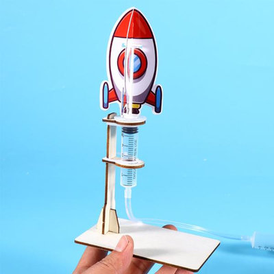 【贈品禮品】A6259 科學實驗火箭發射器 木製DIY材料包 大人科學實驗 環保節能組合DIY玩具 贈品禮品