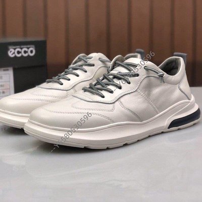 伊麗莎白~ECCO最新款時尚板鞋舒適休閒運動鞋小白鞋  白色  39-44碼