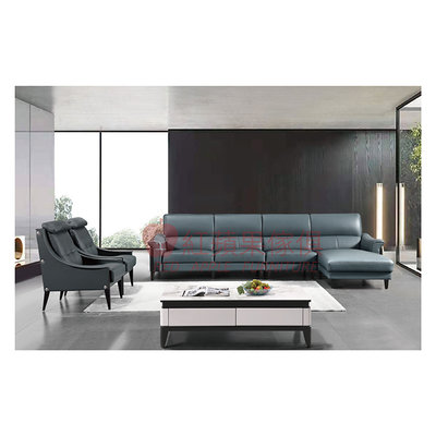 [紅蘋果傢俱]義式LJ8061沙發(另售 茶几 地櫃 單椅) L型沙發 皮沙發 牛皮沙發 實木內框架 極簡 義式客廳