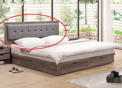 【N D Furniture】台南在地家具-美式復古工業風木心板亞麻布簡易式3.5尺床頭片YH