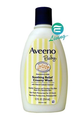 【易油網】Aveeno Baby 燕麥寶寶溫和沐浴乳 無香12oz/354ml #02394