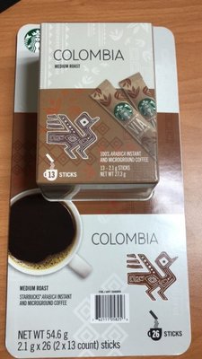 【Candy小鋪】已售罄~現貨 STARBUCKS 星巴克 VIA 哥倫比亞【2.1g/26入】即溶研磨咖啡 好市多