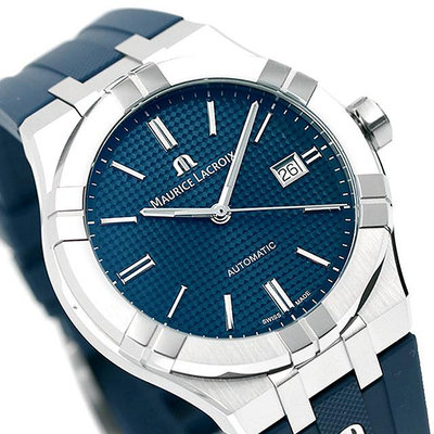 MAURICE LACROIX AI6008-SS000-430-4 艾美錶 機械錶 39mm AIKON 藍色面盤 橡膠錶帶