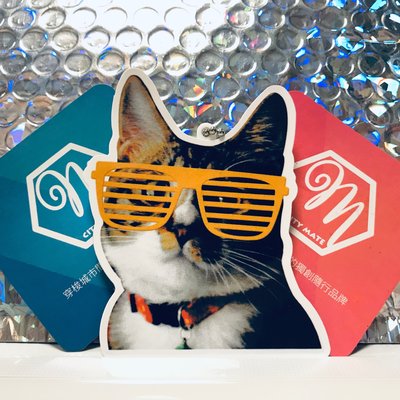 悠遊伴旅 - 可愛寵物系列 - 眼鏡貓咪造型悠遊卡 一卡通 icash2.0 禮贈品 生日禮物 情人節 聖誕節 跨年