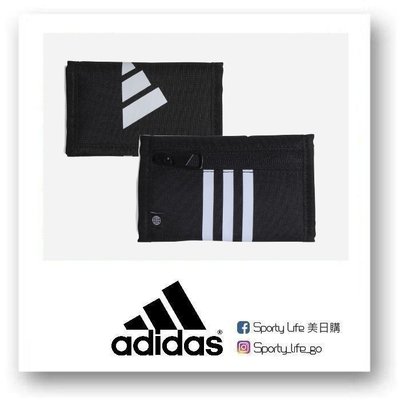 【SL美日購】adidas Linear Wallet 00 尼龍三折皮夾 錢包 黑色 愛迪達皮夾 零錢包 中夾 短夾