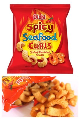 【BOBE便利士】菲律賓 oishi 辣海鮮餅乾 Spicy Seafood curls Shrimp