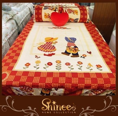 原價2680元↘SHINEE 台灣製 100%精梳棉(童言花語)加大雙人床包三件組(床包x1+枕套x2)