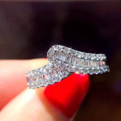 【鑽石戒指】18K金鑽石戒指 50分 白亮閃 氣質設計 滿滿高級感 真金真鑽